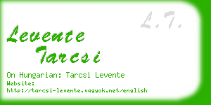 levente tarcsi business card